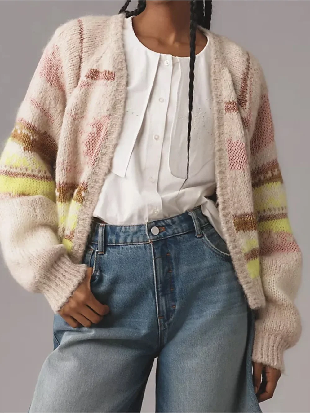 Pilcro Anthropologie Oversized Open Front Cardigan Sweater Large XL NWT - Picture 2 of 13